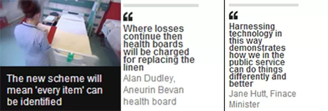 hospital linen electronically tagged to stop losses 2 hospital linen electronically tagged to stop losses 2