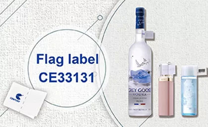 Nuova etichetta della bandiera progettata per la merce al dettaglio con liquido all'interno